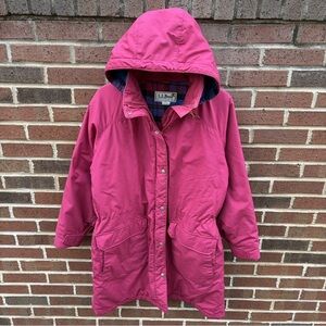 L.L. Bean Women's Fuchsia Hooded Ski Jacket size L